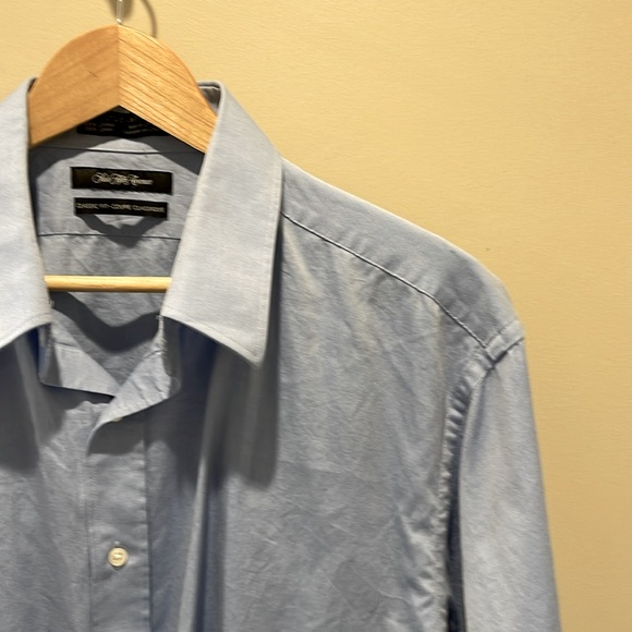 SAK'S FIFTH AVENUE - Men's Blue Dress Shirt - Picture 2 of 6